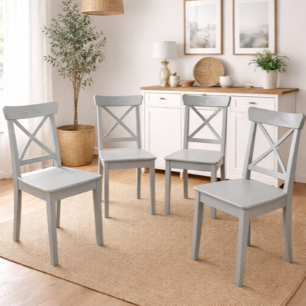 Krzesła w stylu prowansalskim/shabby chic - zestaw 4 sztuki